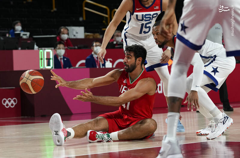 دیدار تیم ملی بسکتبال ایران و آمریکا
