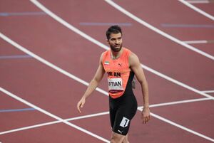 عکس/ رقابت حسن تفتیان دونده ۱۰۰ متر در المپیک