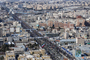 تصاویر هوایی راهپیمایی ۲۲ بهمن تهران/ حضور میلیونی در خیابان‌های پایتخت در "فجر سلیمانی"