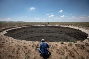 عکس/ خشکسالی در ترکیه و فرونشست زمین