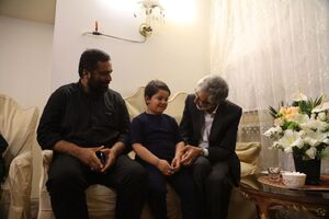 دیدار حداد عادل با خانواده شهید سلمان امیراحمدی